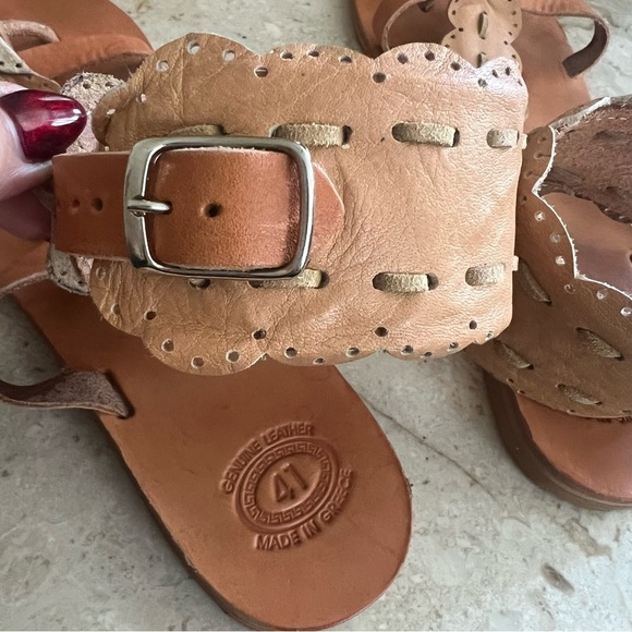 Gladiador Sandals Handmade in Greece Genuine Leather Size 41 - Picture 9 of 12